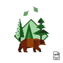 Mountain fox - Vector graphics⋆A-Project Shop⋆Graphic Corner⋆A-Project Shop