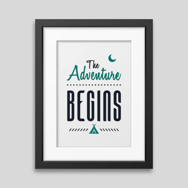 The adventure begins Framed poster⋆A-Project Shop⋆Graphic Corner⋆A-Project Shop